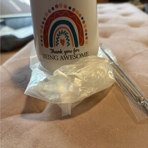Tumbler-Thank You for Being Awesome Rainbow - White